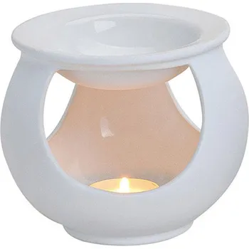 Aroma lampa Aromalampa keramická bílá 12x12x10,5cm