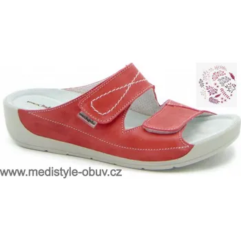 Dámská zdravotní obuv MEDISTYLE ELVÍRA OE-B15 pantofel červený vel.37-43, --- - 39