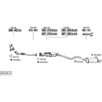 Filtr pevných částic filtr pevných čás. výroba AS Bosal 97-209A