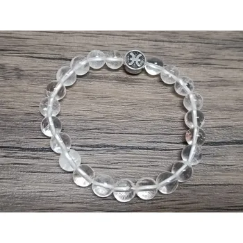 Náramek Abatoni dámský / pánský náramek Křišťál EXTRA 8mm se znamením zvěrokruhu Ryby (lat. Pisces)