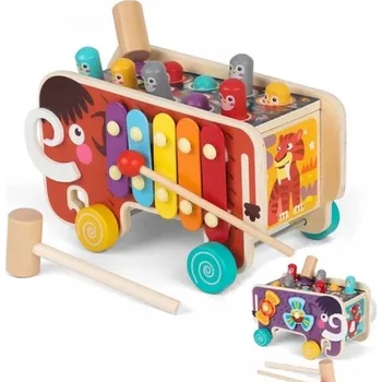 Dřevěná hračka bHome MHBH1155 mamut na kolečkách