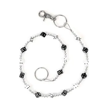 Dámské kalhoty Řetěz na kalhoty s černými a bílými kostkami