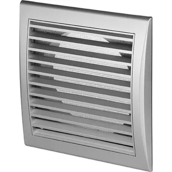 Větrací mřížka Den Braven Mřížka větrací s rámem a síťov. 138 x 138 mm, Elegant s napoj. pr.125. stříbrná