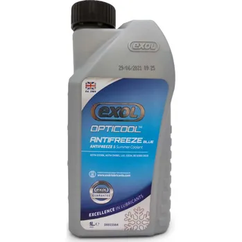 Náplň do chladiče a ostřikovače Exol Opticool Antifreeze Blue - modrá chladicí kapalina do motoru, koncentrát, 1l (Exol Lubricants Limited)