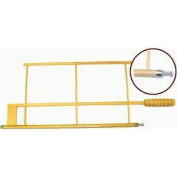 Držák na noviny dřevo + clip z drátu 50cm