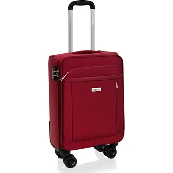 AVANCEA Textilní cestovní kufr GP8170 Red 4W červený S 58x38x24 cm