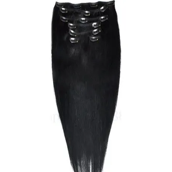 CLIP IN LUXURY ROYAL ČERNÁ #01, 130g, 60cm, 7pásů, 100% lidské vlasy