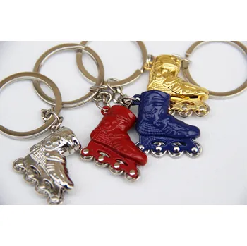 Kovový přívěšek na klíče ve tvaru brusle Barva: Modrá