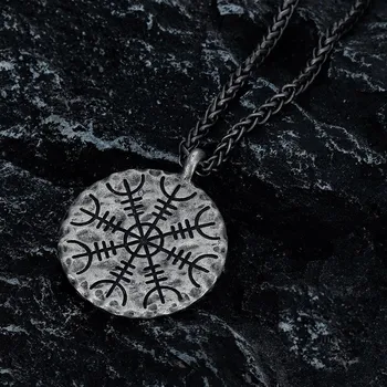 Šperk Přívěsek chirurgická ocel VIKING Helm Of Awe Vegvísir aegishjalmur Velikost: UNI