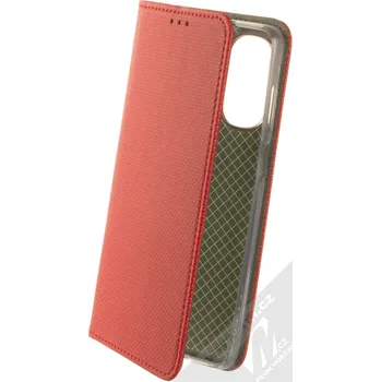 Pouzdro na mobilní telefon 1Mcz Magnet Book flipové pouzdro pro Motorola Moto G62 červená (red)