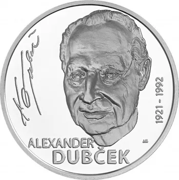Stříbrná pamětní mince Alexander Dubček, Standard, 2021