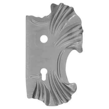 KOVIAN, s.r.o. Štít 270x165x2mm s otvory, rozteč 90mm, otvor na kliku ø 21mm, zdobený, pravý, pro zámek ZM90/80