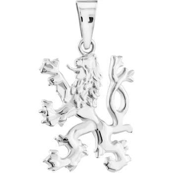 Přívěsek GEMMAX Přívěsek Český lev z bílého zlata – zlatý šperk ryzosti 585/1000 v Dárkovém balení s Certifikátem GUPWN-18861