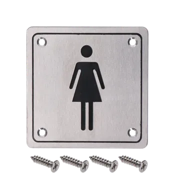 KOVIAN, s.r.o. Piktogram `Dámy`, hranatý, broušená nerez AISI304