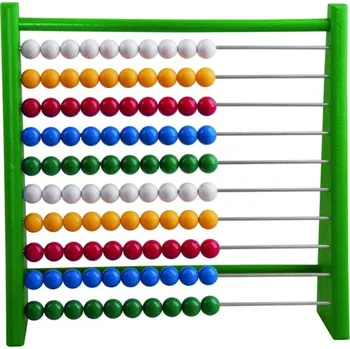 Dětské počítadlo Detoa Počítadlo dřevěné zelené půlené