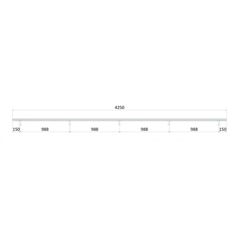 Madlo do koupelny KOVIAN, s.r.o. Madlo ø 42.4mm, L-4250mm, leštěná nerez AISI304