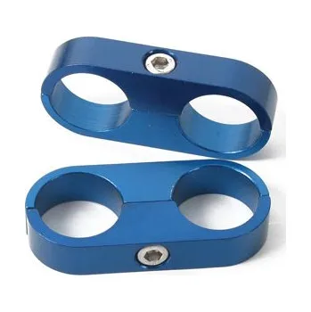 Hliníková objímka pro uchycení 2 hadic nebo kabelů, různé průměry