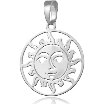 Přívěsek GEMMAX Přívěsek Slunce z bílého zlata – zlatý šperk ryzosti 585/1000 v Dárkovém balení s Certifikátem GUPWN-54771