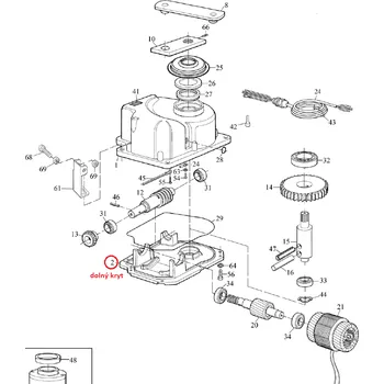 NICE BMG1448R03.4567 kryt spodný hliníkový pre METRO3000