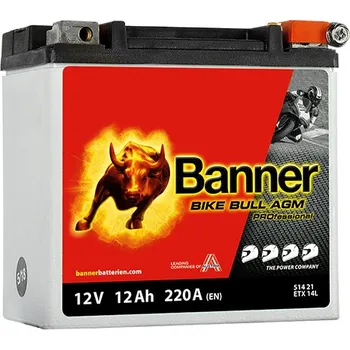 Motobaterie Motobaterie Banner Bike Bull AGM PRO 51421 / BETX 14L, 12Ah, 12V