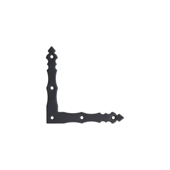 Tesařské kování domax dekorativní/ozdobnýrohovník 100x100x15mm, 2.0mm, černé práškování, počet 5.0mm dier-5ks