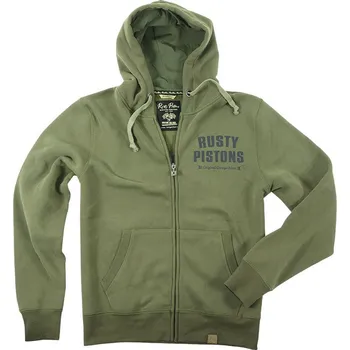 Pánská mikina Mikina Rusty Pistons RPSWM52 Riggins khaki zip vel. M