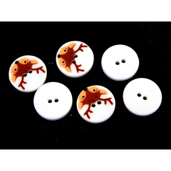 Knoflík GU416, Plastový knoflík, sobík, 15 mm / 1 kus