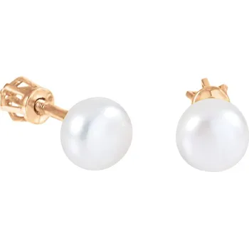 Náušnice Cutie Jewellery Z8002 Náušnice z růžového zlata s perlami na šroubek Ø 7,5 mm Z8002 – zlatý šperk ryzosti 585/1000 v Dárkovém balení s Certifikátem GLERP-37501