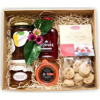 Dárkový potravinový koš Český koš Sladká dárková kazetka