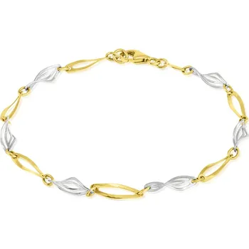 Náramek GEMMAX Zlatý dámský prořezávaný náramek délka 17 cm – zlatý šperk ryzosti 585/1000 v Dárkovém balení s Certifikátem GLBCN-17-04291