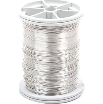 Vázací drát Drátek dekorační postříbřený - 0.4mm 40m