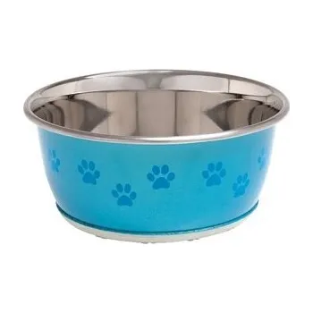 Pro psa Flamingo Miska nerez Pes SELECTA modrá s tlapkami 15,5cm 950ml
