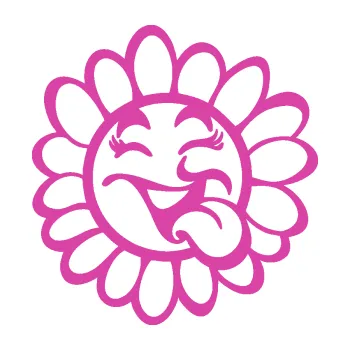 Samolepící dekorace Květina dekor 034 pravá vysmátá kopretina (16 - růžová) SAMOLEPKA NA AUTO, NÁLEPKA, FÓLIE, POLEP, TUNING, VLASTNÍ TEXT, TISK, AUTOSAMOLEPKY.cz, POLEPY, OBRÁZEK, LOGO, 3D STICKERS