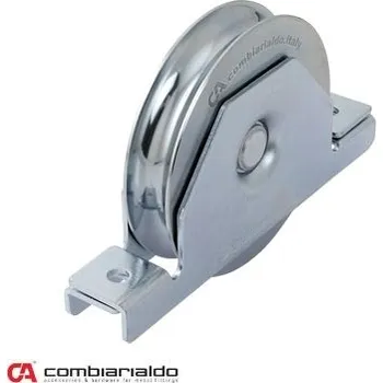 Stavební profil C425IX/80/16 Kladka ø 80 mm pro zapuštění do jeklu, O profil, nosnost 200 kg, nerezová / AISI304