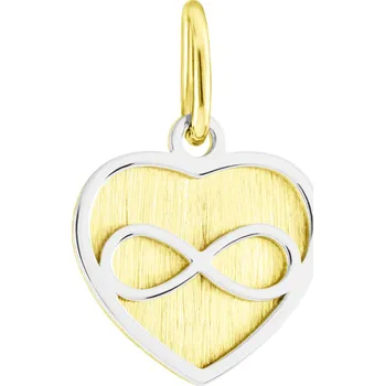 Přívěsek GEMMAX Original – garance kvality Zlatý přívěsek Srdíčko se symbolem nekonečna – zlatý šperk ryzosti 585/1000 v Dárkovém balení s Certifikátem GLPCN-42521