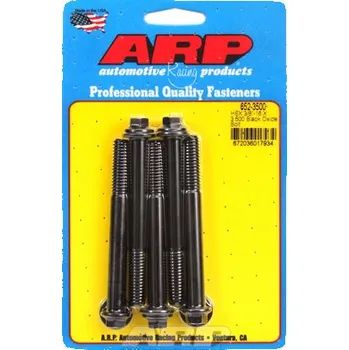 Šroub 3/8 "- 16 X 3.500 hex černý oxid šrouby" (5ks)