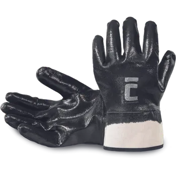 ČERVA Rukavice MONAL, máčené v černém nitrilu 0107011760100 Černá 10