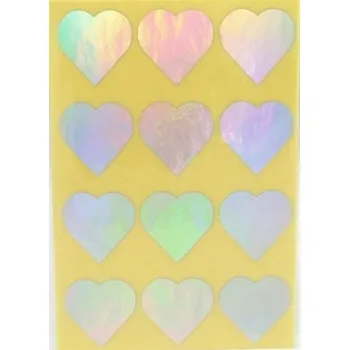 samolepka A samolepky STC-306 srdce metal stříbrné 31 x 31 60ks