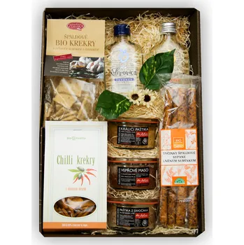 Dárkový potravinový koš Český koš Slaná dárková krabice