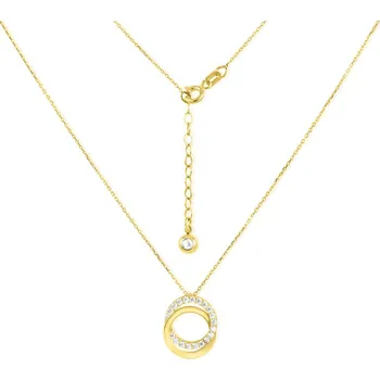 Náhrdelník GEMMAX Řetízkový zlatý náhrdelník s minimalistickým přívěskem délka 42+3 cm – zlatý šperk ryzosti 585/1000 v Dárkovém balení s Certifikátem GLNYB-45-32681