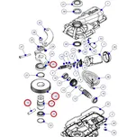 NICE SPAMG02400 sestava převodovky a hřídele s ložisky pro METRO MB5024 obsahuje:17,18,19,20,22