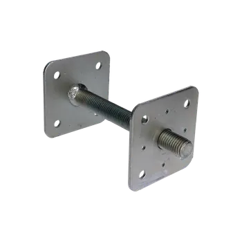 KOVIAN, s.r.o. Kotvící patka pilíře 110x110 s pevnou horní deskou 110x110, maticí M24, pozink, výška 200mm