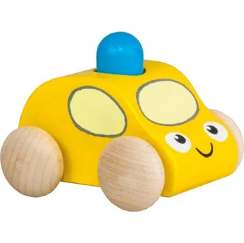autíčko Pískací auto s majákem 1ks žlutá