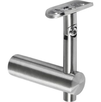 Zábradlí KOVIAN, s.r.o. Držák madla s kloubem /ploché uchycení na jekl /madlo ø 42.4 mm, broušená nerez K320 /AISI304