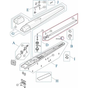 NICE PRTO02 kit zavitovej tyče pre TOONA4005/ 4006/ 4024