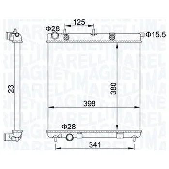 Chladič motoru Chladič, chlazení motoru MAGNETI MARELLI 350213153700