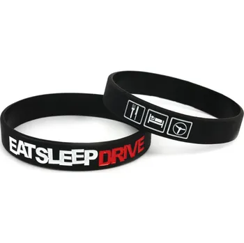 Náramek Eat Sleep Drive silikonový náramek (Černý)