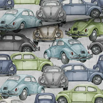 Úplet Retro brouci (E) (Hebké bavlněné úplety s elastanem )