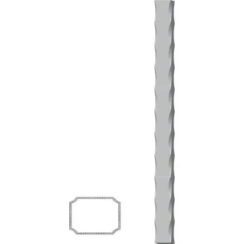 Stavební profil KOVIAN, s.r.o. uzavretý profil 40x20x2mm, čierny S235, zdobený po hranách L=5000mm, cena za 1ks(5m)