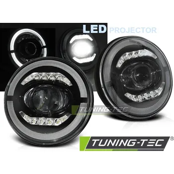 Přední světlomet PŘEDNÍ SVĚTLA CHRYSLER JEEP WRANGLER TJ/ LJ/ JK 96-18 ANGEL EYE LED ČERNÁ